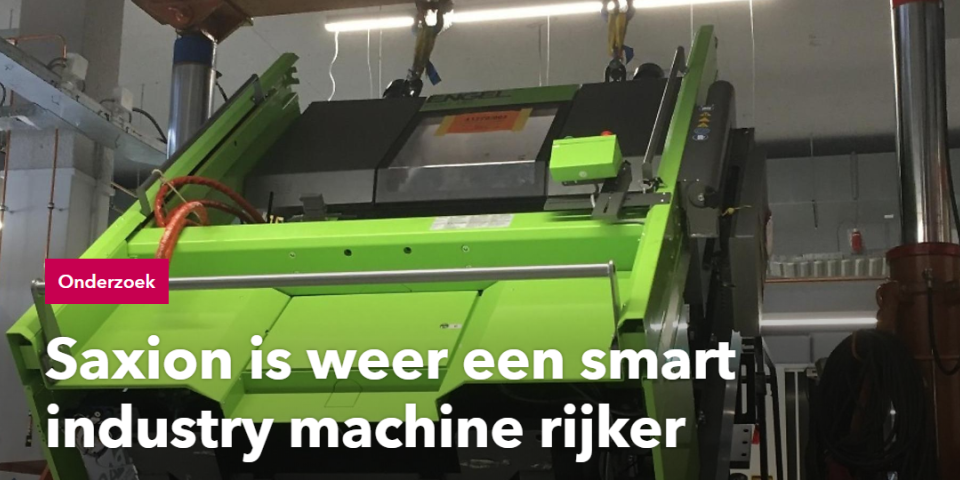 Saxion is weer een smart industry machine rijker